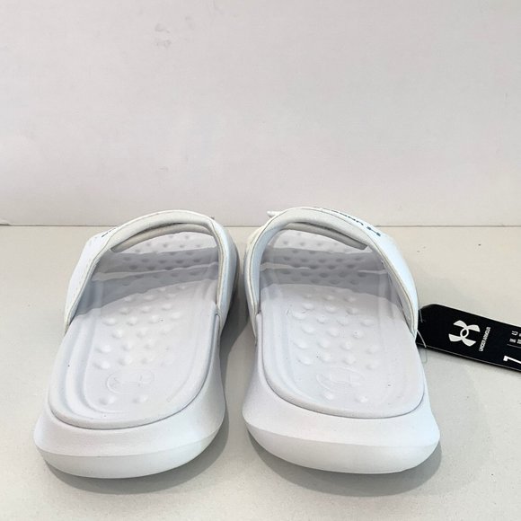 Under Armour Ansa Studio Slides Sandals Slip On Straps Gray Mist Size 7 NEW - Picture 4 of 7